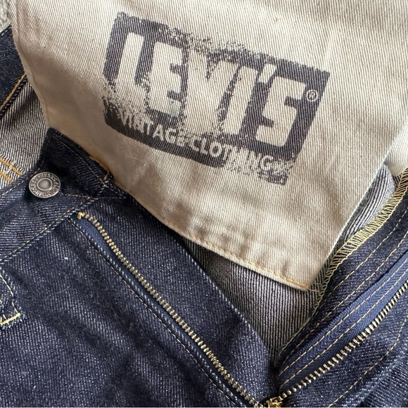 Levi’s vintage clothing 1954 501z 32x30 raw selvedge denim jeans - Picture 6 of 8
